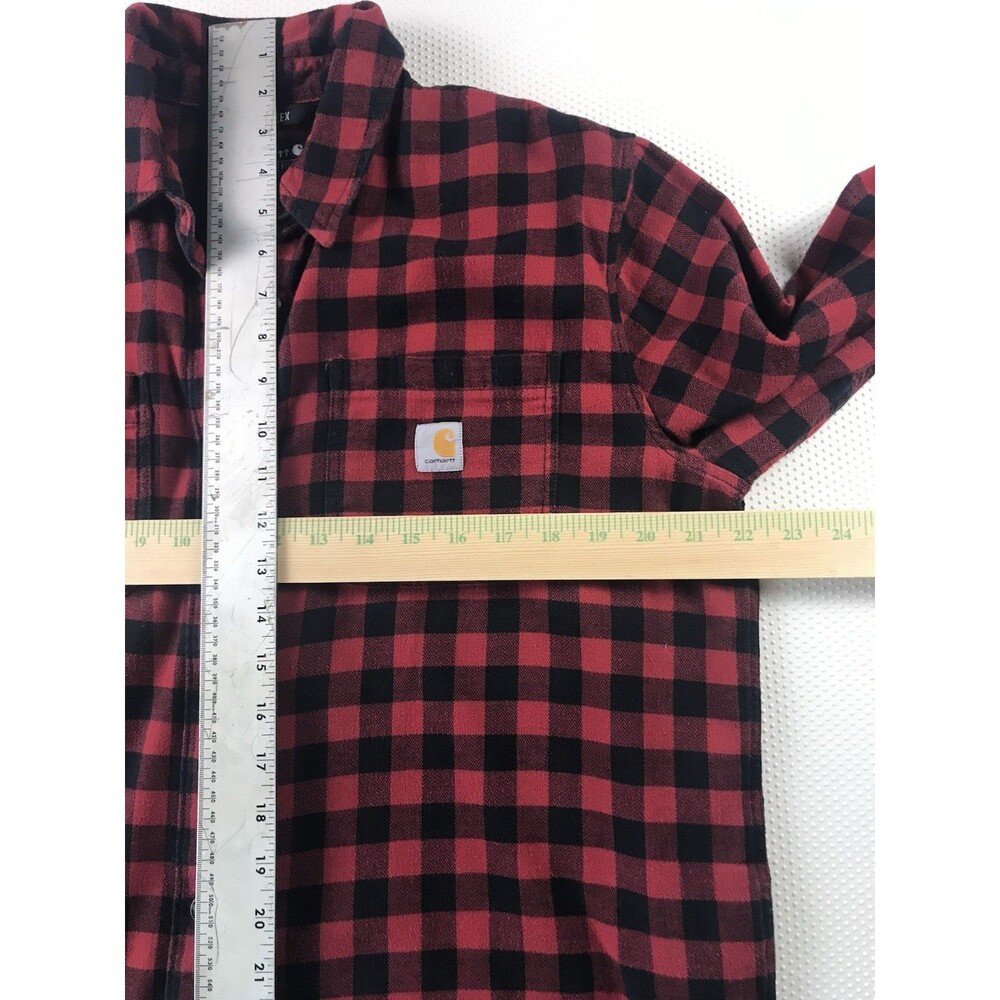 Carhartt Red Black Check Rugged Flex Loose Fit Fl… - image 6